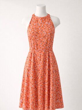 Copper Key Fit & Flare Dress Bare Shoulder Size Small EUC
